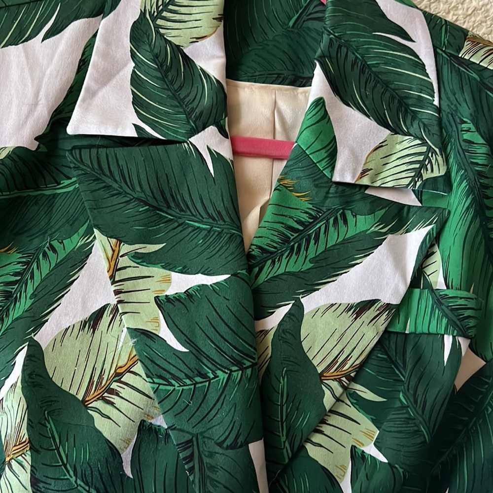 Women’s Palm Tree Print Blazer Size XL. - Picture 7 of 8